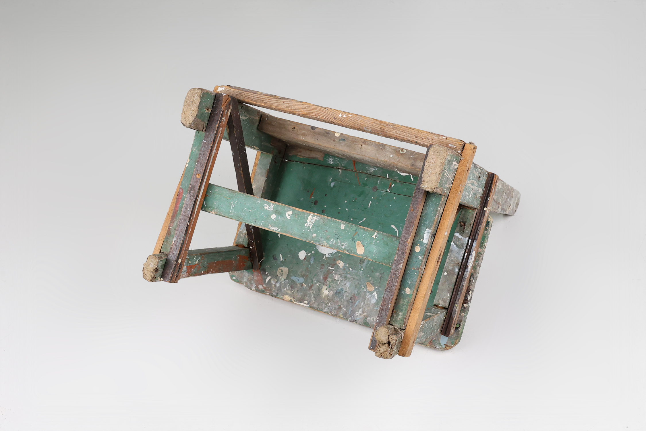 Rustic industrial stool with beautiful patina, France ca. 1900thumbnail